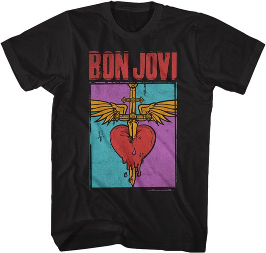 Distressed Logo Bon Jovi T-Shirt