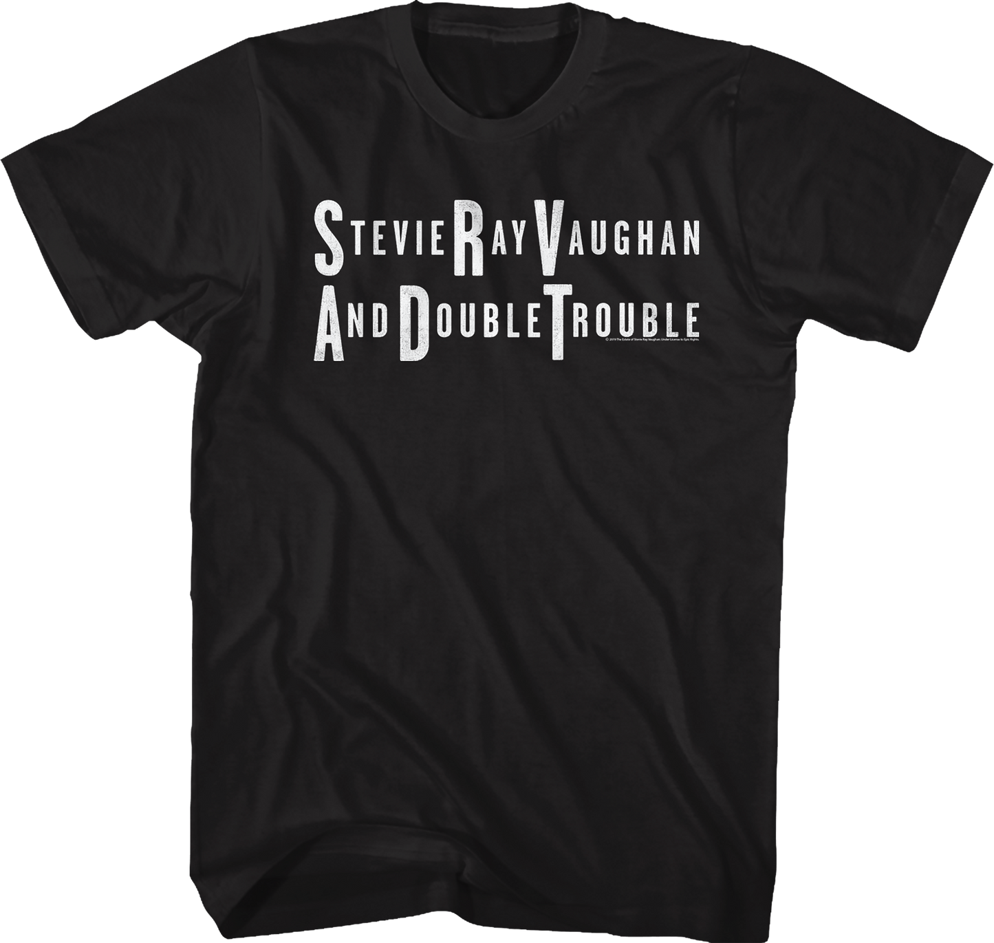 Distressed Logo Stevie Ray Vaughan And Double Trouble T-Shirt