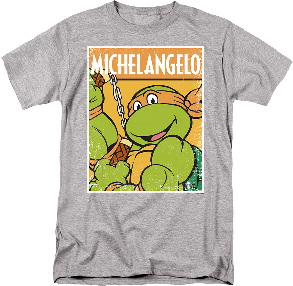 Distressed Michelangelo Photo Teenage Mutant Ninja Turtles T-Shirt