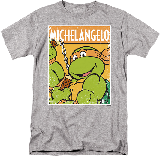 Distressed Michelangelo Photo Teenage Mutant Ninja Turtles T-Shirt