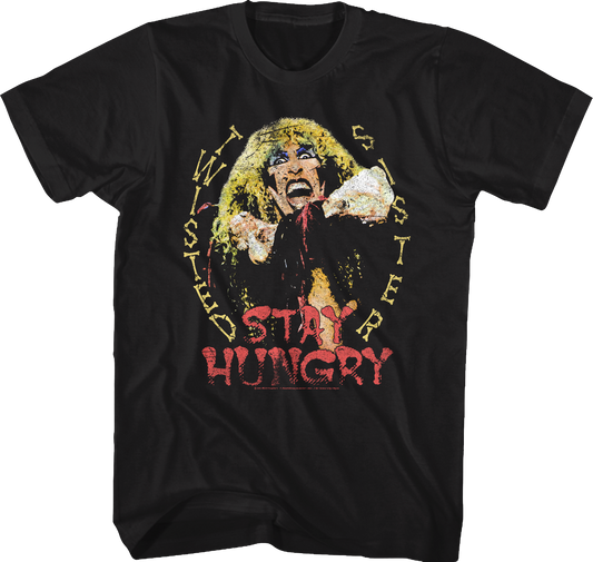 Distressed Stay Hungry Twisted Sister T-Shirt