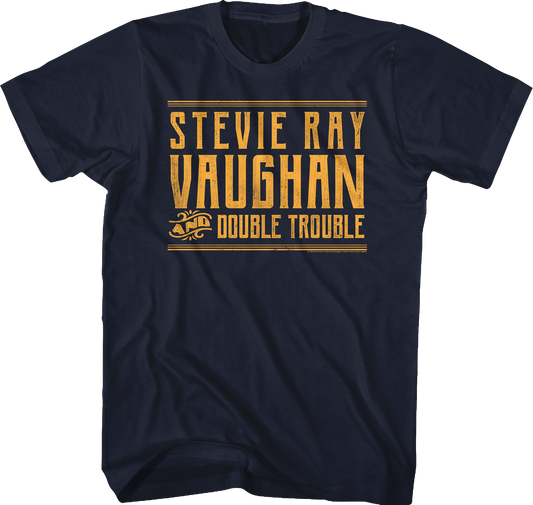 Distressed Stevie Ray Vaughan and Double Trouble T-Shirt