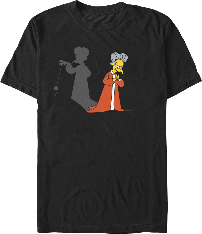 Count Burns Shadow The Simpsons T-Shirt