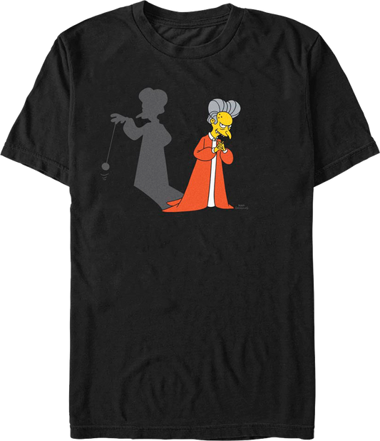 Count Burns Shadow The Simpsons T-Shirt