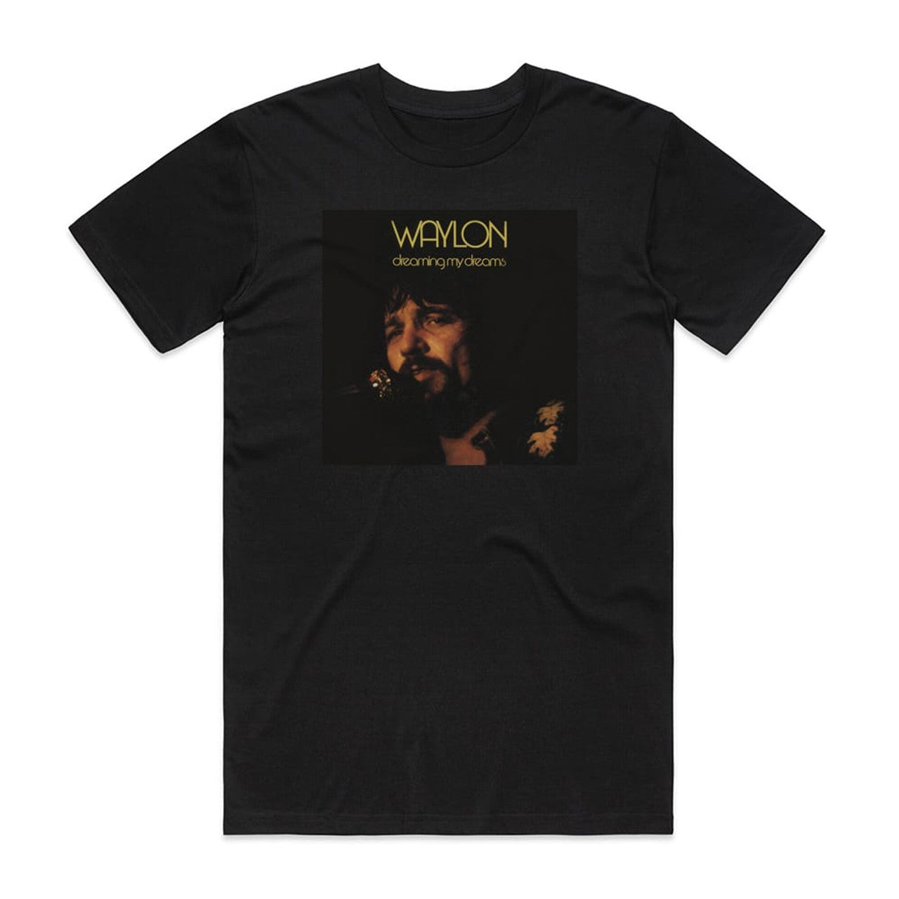 Waylon Jennings Dreaming My Dreams T-Shirt Black