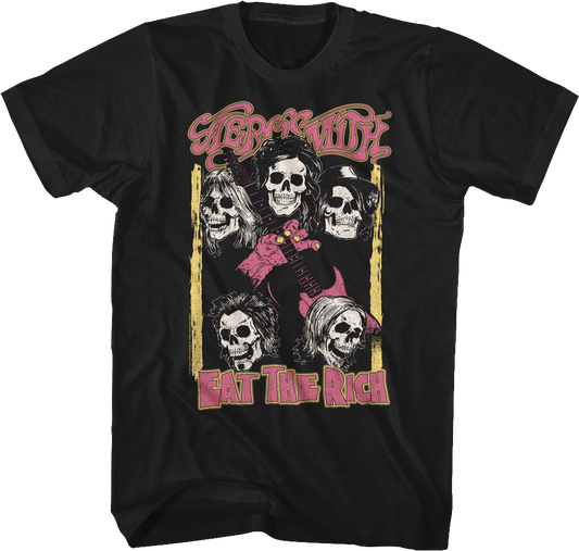 Eat The Rich Aerosmith Black T-Shirt