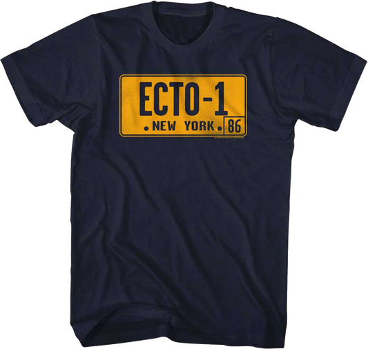 Ecto-1 License Plate Real Ghostbusters T-Shirt