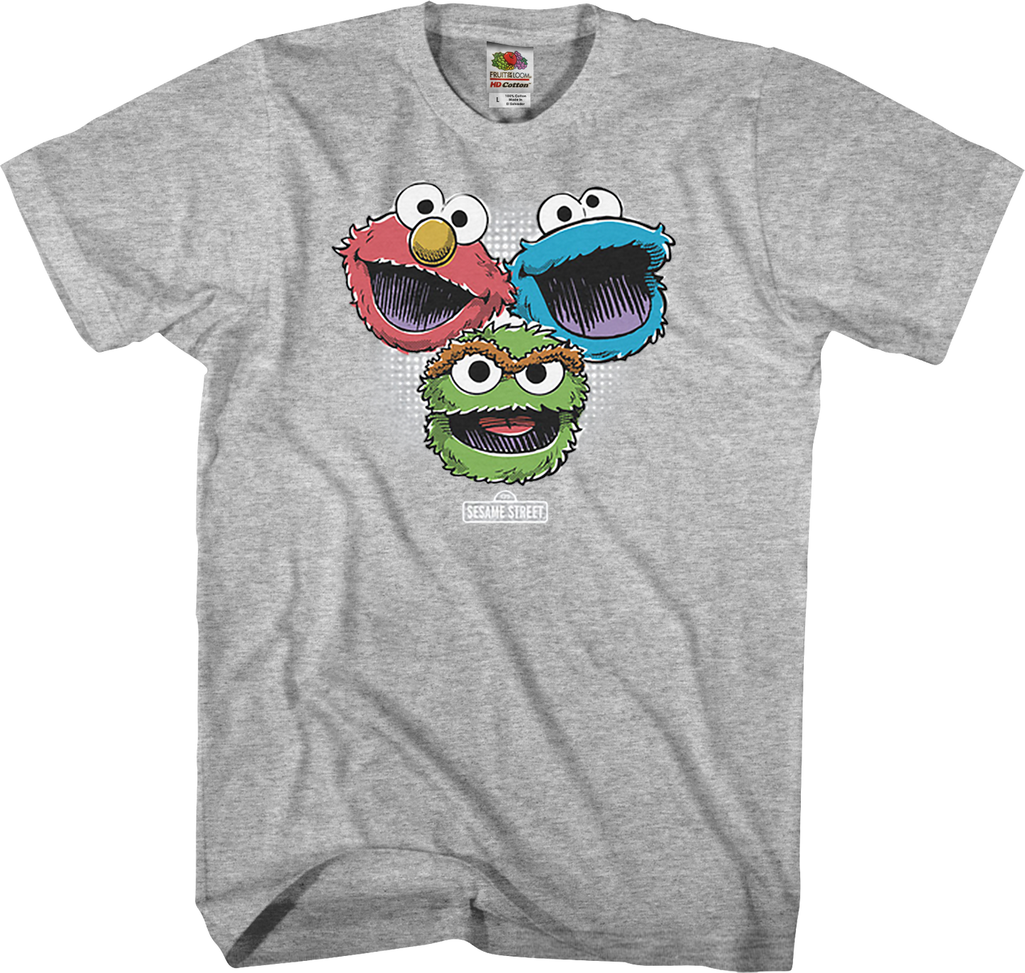 Elmo Cookie Monster Oscar The Grouch Sesame Street T-Shirt