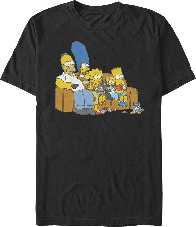 Family Couch The Simpsons T-Shirt