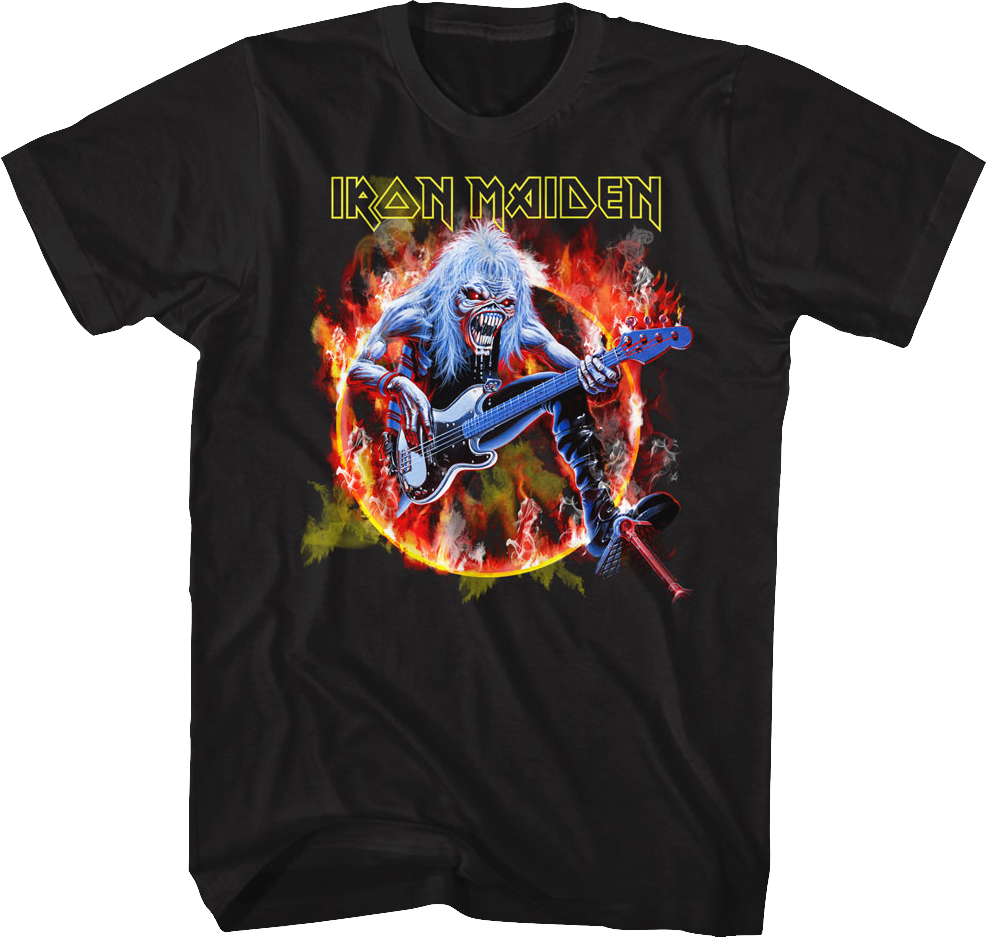 Flaming Circle Iron Maiden T-Shirt