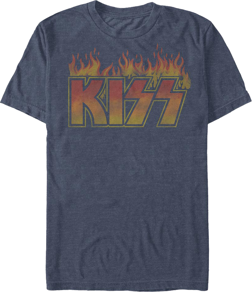 Flaming Logo KISS T-Shirt