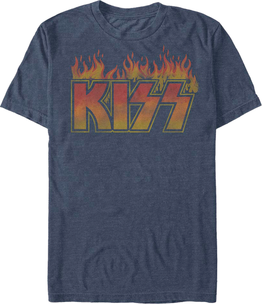 Flaming Logo KISS T-Shirt