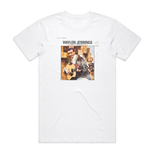 Waylon Jennings Folk Country Album Cover T-Shirt White