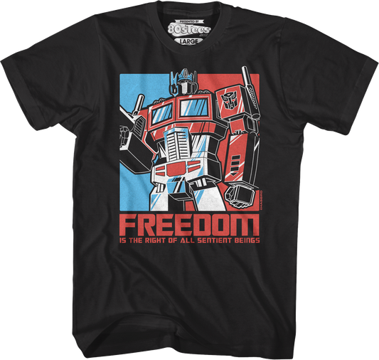 Freedom Is The Right Of All Sentient Beings Transformers T-Shirt