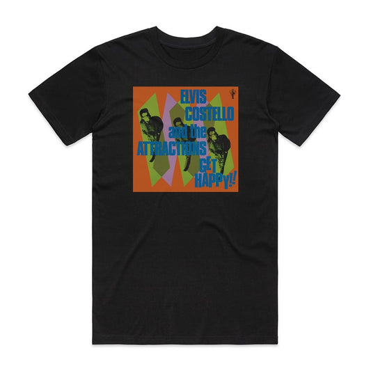 Elvis Costello and The Attractions Get Happy T-Shirt Black