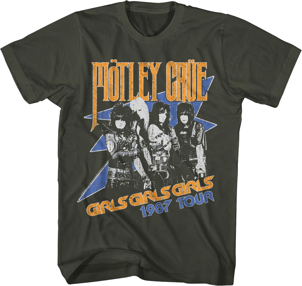 Girls Girls Girls 1987 Tour Motley Crue T-Shirt