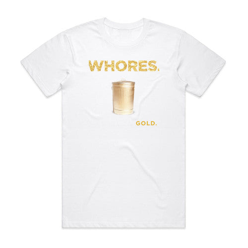 Whores_ Gold Album Cover T-Shirt White