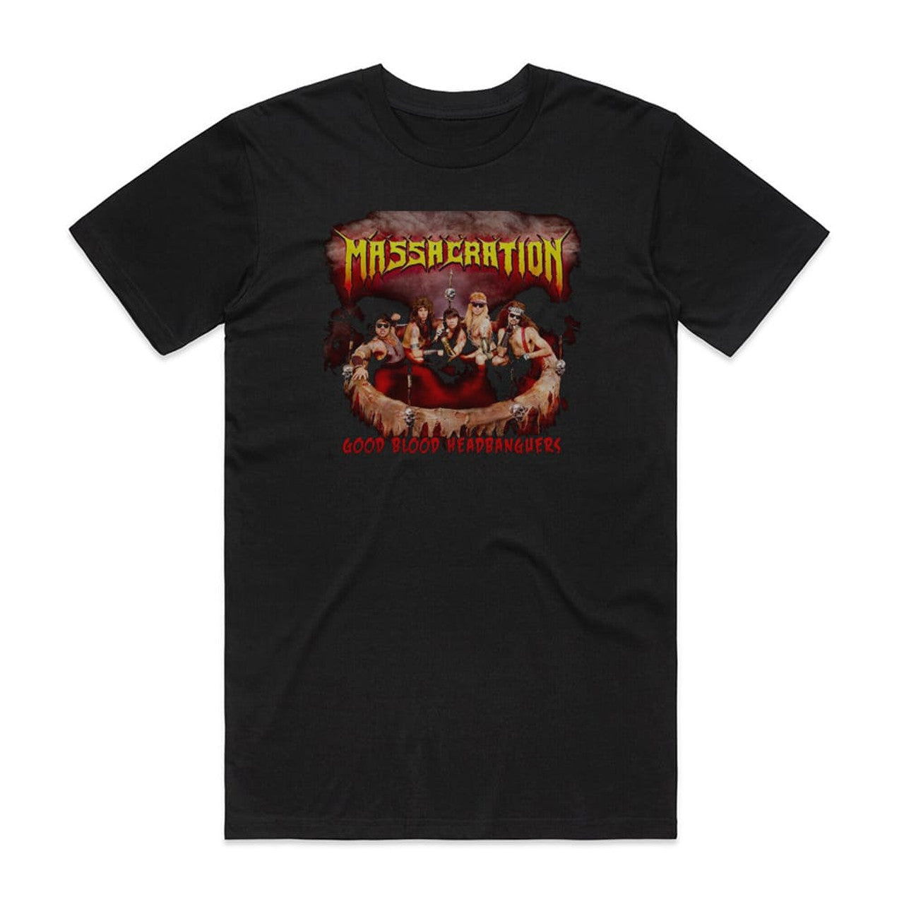 Massacration Good Blood Headbangers T-Shirt Black