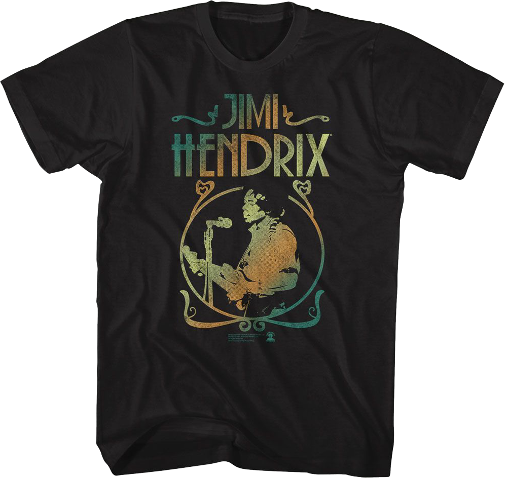 Gradient Poster Jimi Hendrix T-Shirt