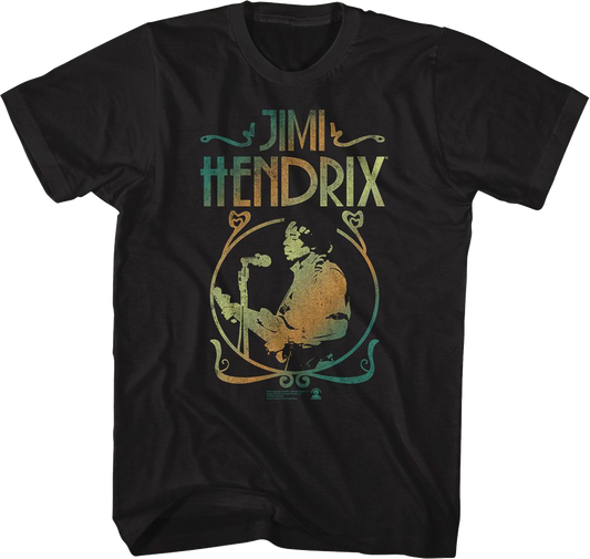 Gradient Poster Jimi Hendrix T-Shirt