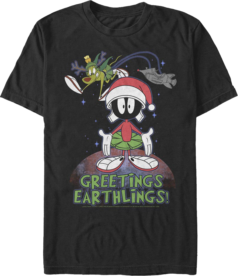 Greetings Earthlings Marvin The Martian Looney Tunes T-Shirt