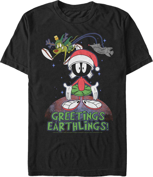 Greetings Earthlings Marvin The Martian Looney Tunes T-Shirt