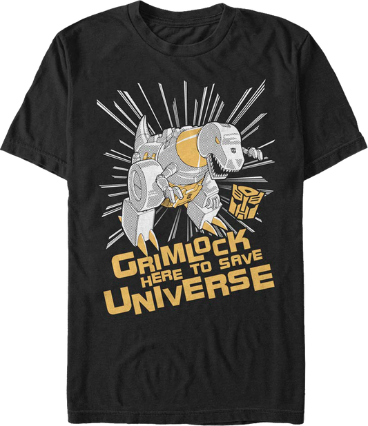 Grimlock Here To Save Universe Transformers T-Shirt