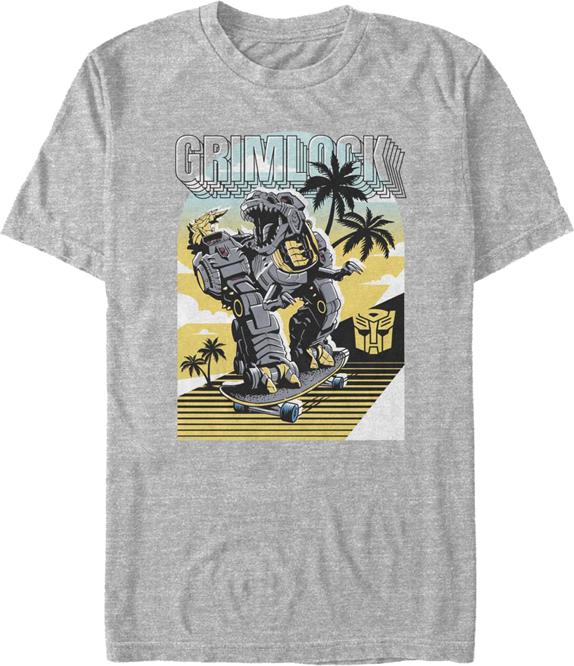 Grimlock Skateboard Transformers T-Shirt