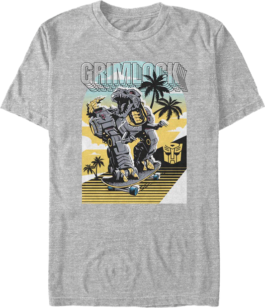 Grimlock Skateboard Transformers T-Shirt