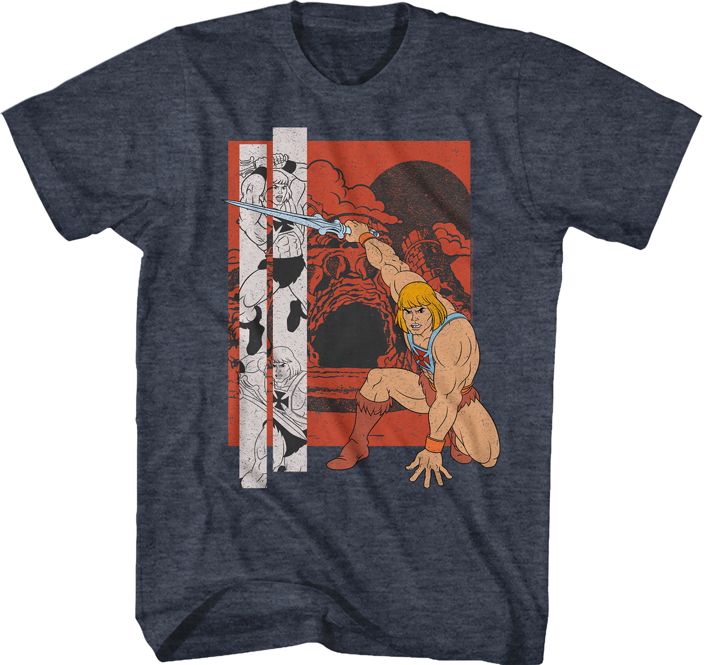 He-Man Action Pose Collage Masters of the Universe T-Shirt