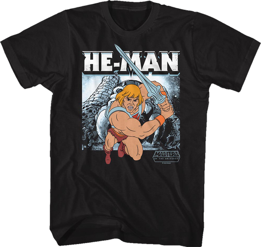 He-Man Castle Grayskull Action Pose Masters of the Universe T-Shirt