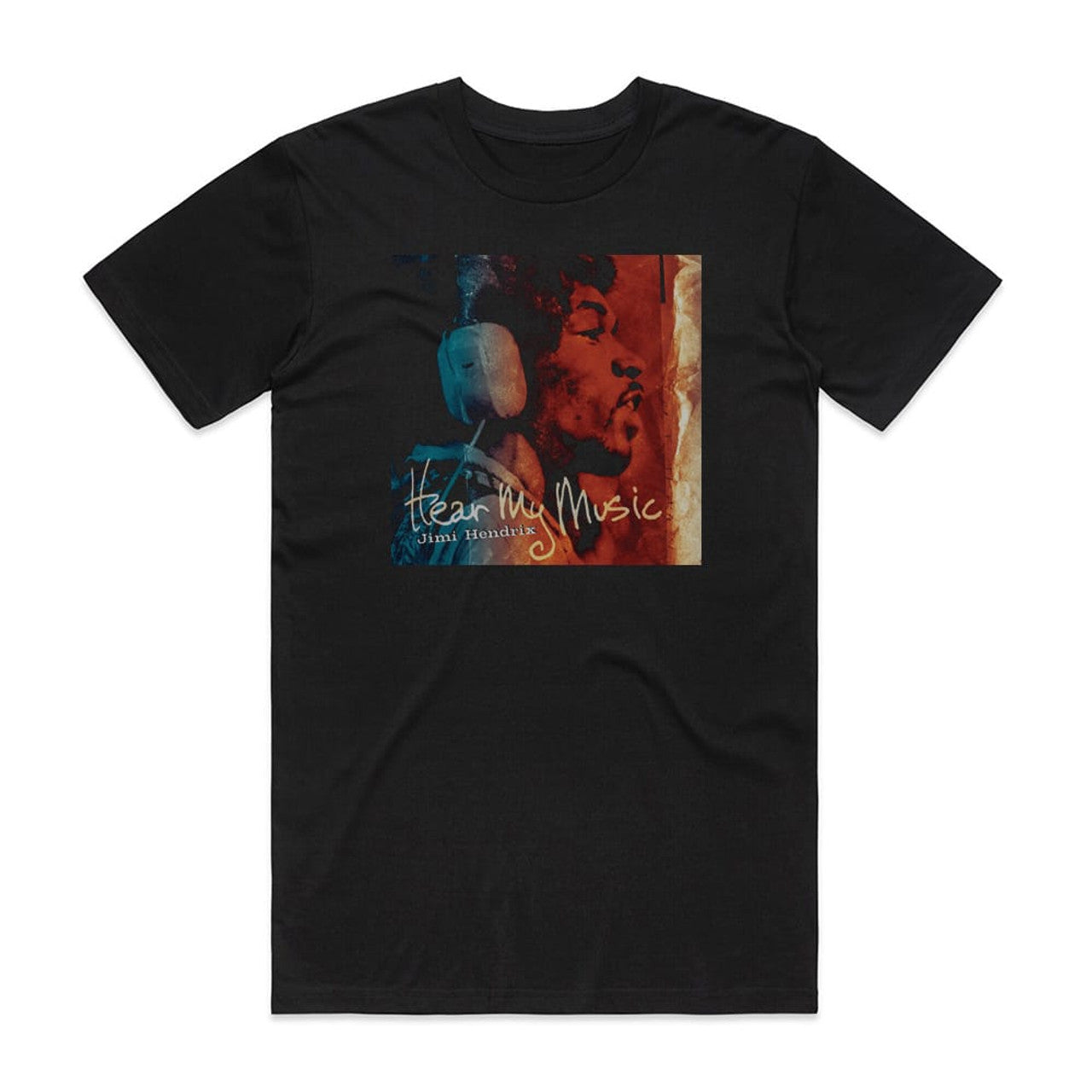 Jimi Hendrix Hear My Music T-Shirt Black