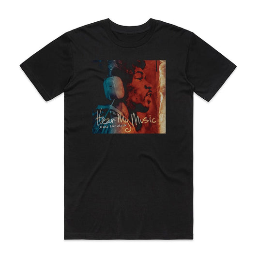 Jimi Hendrix Hear My Music T-Shirt Black