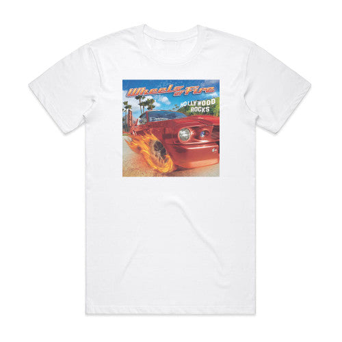 Wheels of Fire Hollywood Rocks Album Cover T-Shirt White