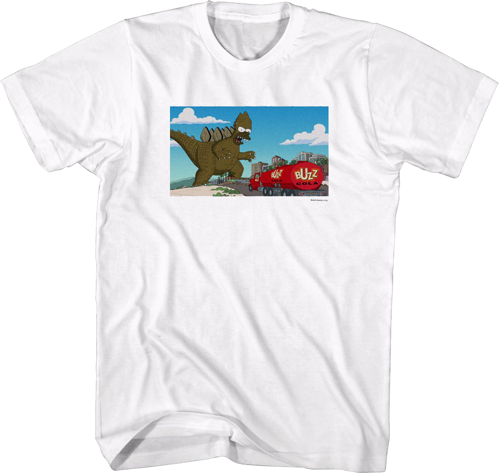 Homerzilla Attacks The Simpsons T-Shirt