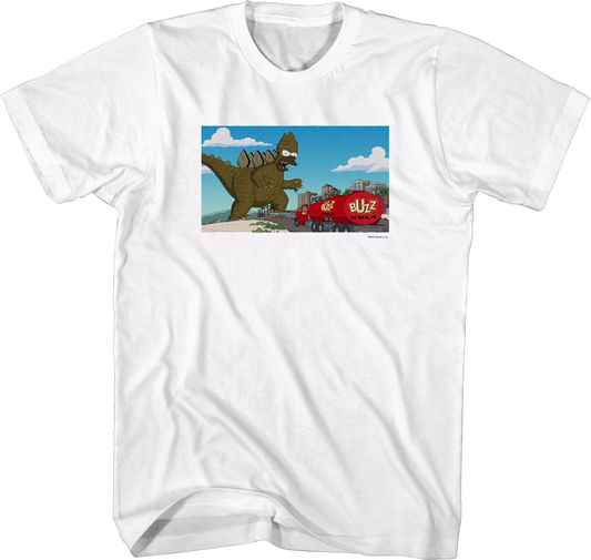 Homerzilla Attacks The Simpsons T-Shirt