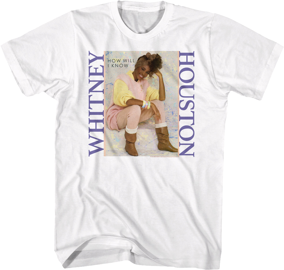 How Will I Know Single Cover Whitney Houston T-Shirt