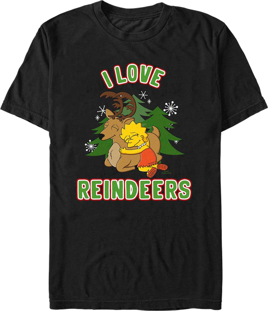 I Love Reindeers Simpsons T-Shirt