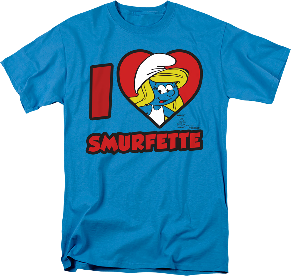 I Love Smurfette Smurfs T-Shirt