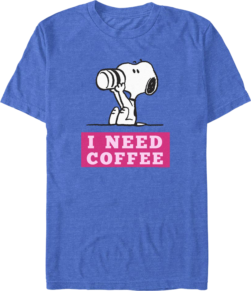 I Need Coffee Peanuts T-Shirt