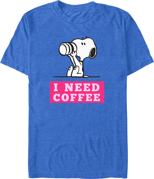 I Need Coffee Peanuts T-Shirt