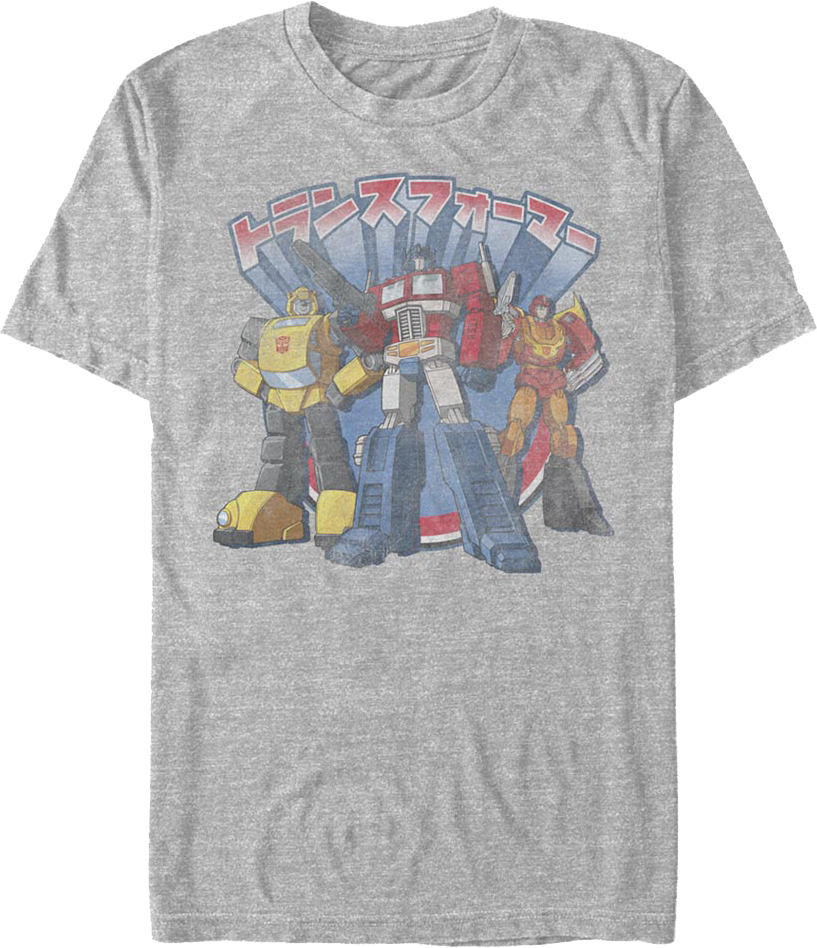 Japanese Text Autobots Transformers T-Shirt