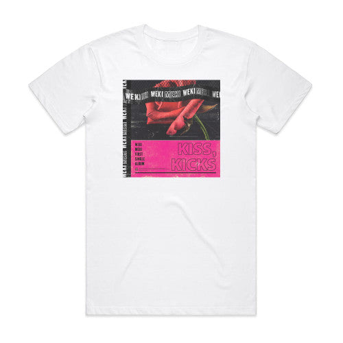 Weki Meki Kiss Kicks Album Cover T-Shirt White