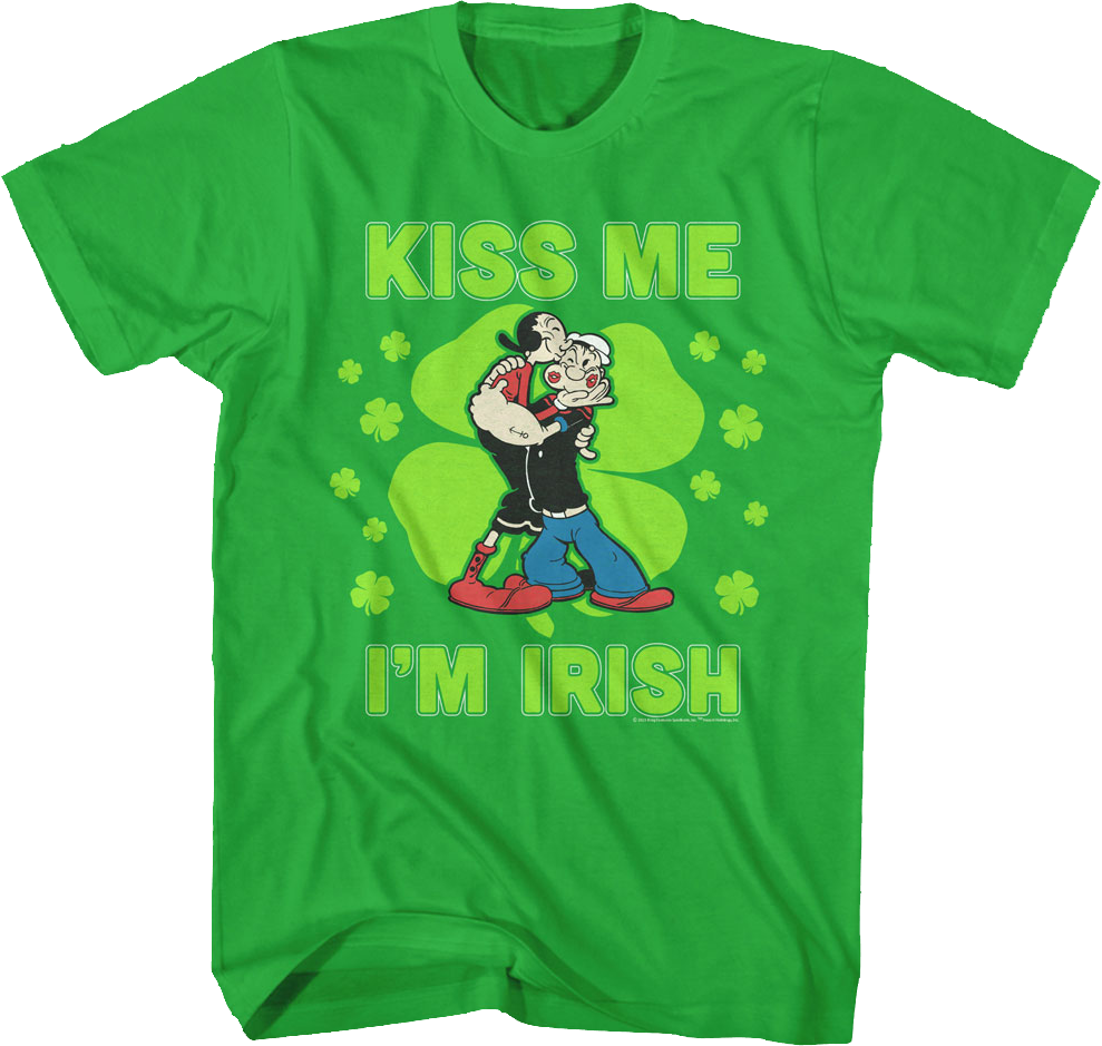 Kiss Me I'm Irish Popeye T-Shirt