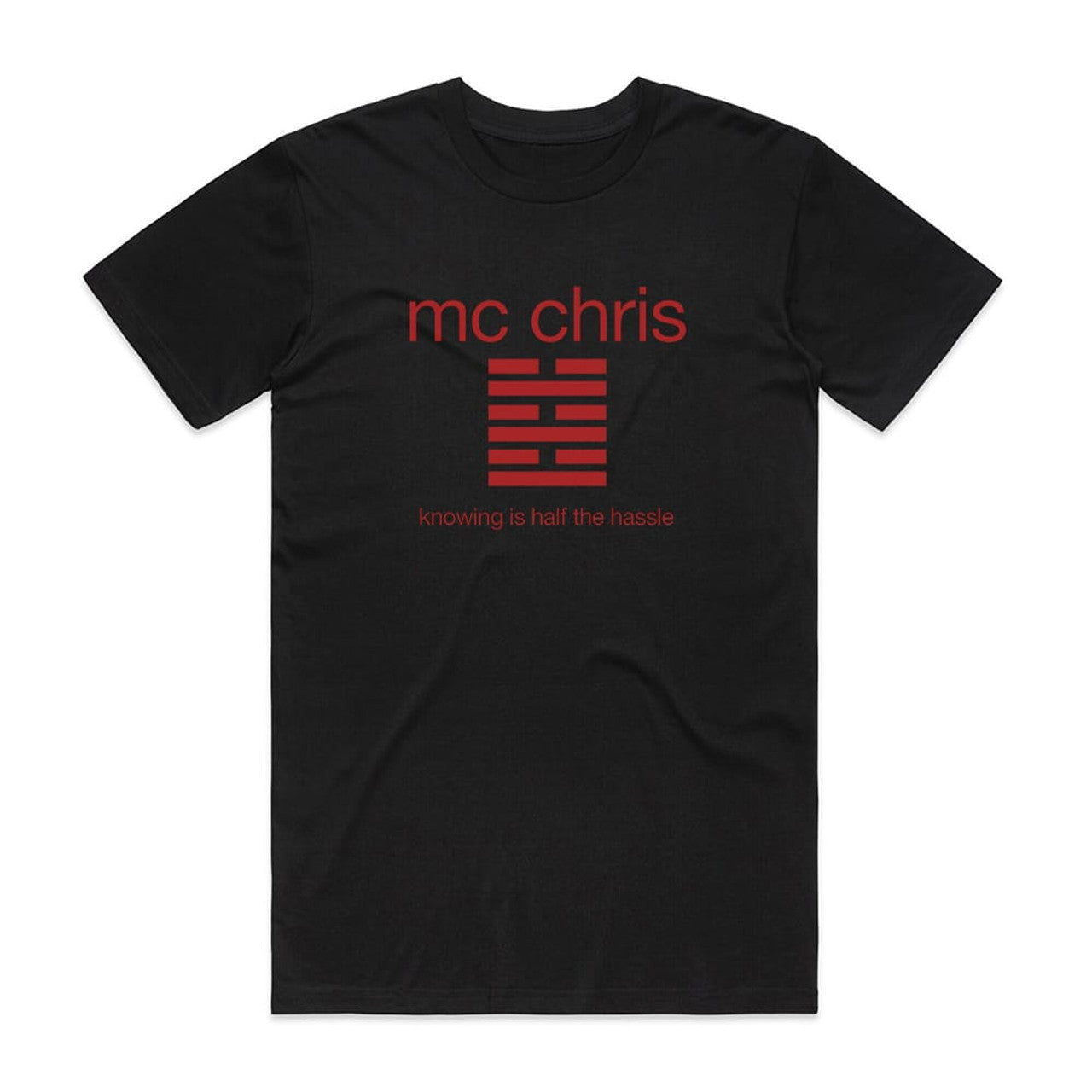 mc chris Knowing Is Half The Hassle T-Shirt Black