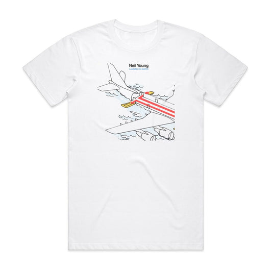 Neil Young Landing On Water T-Shirt White