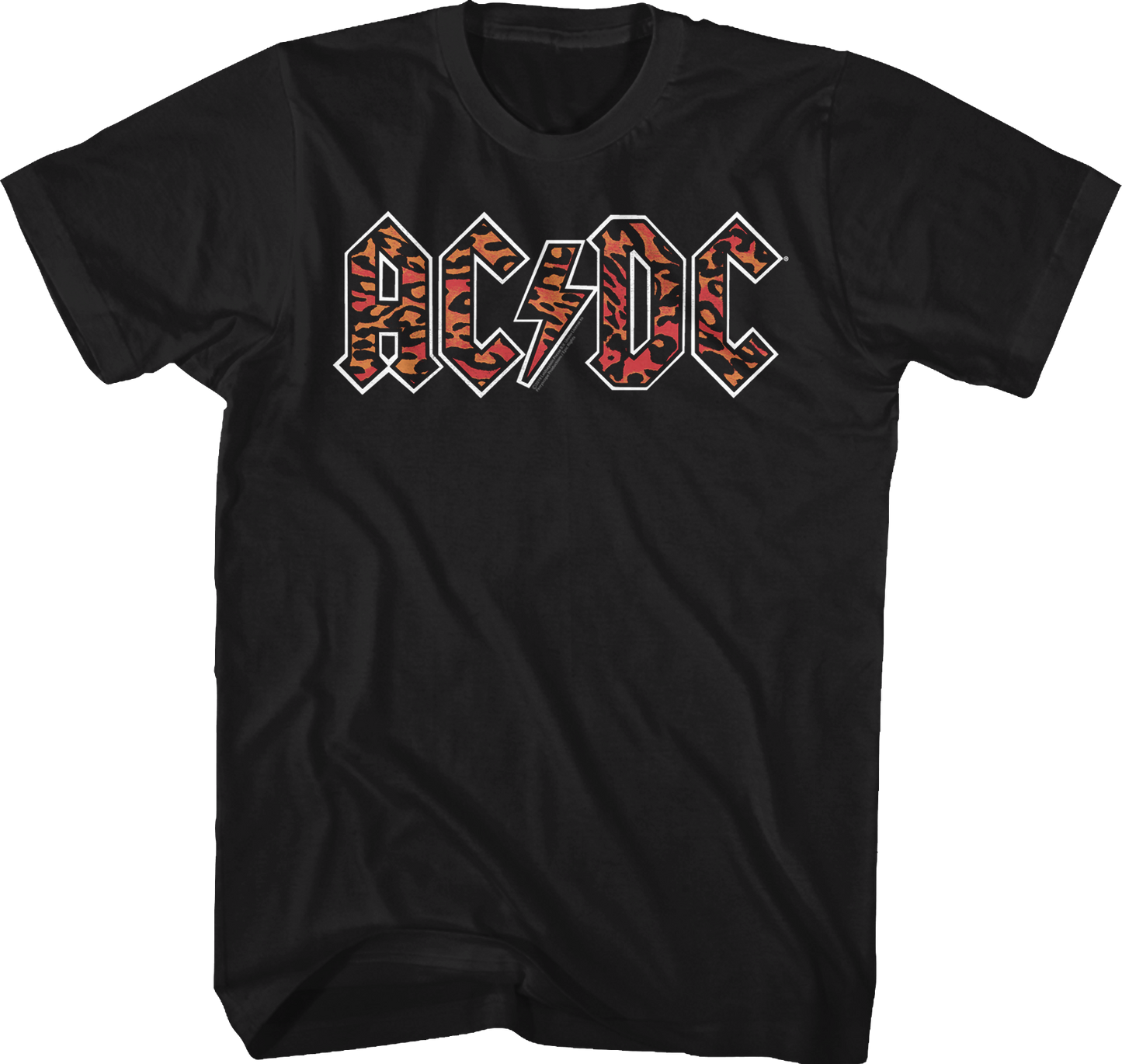 Leopard Print Logo ACDC T-Shirt