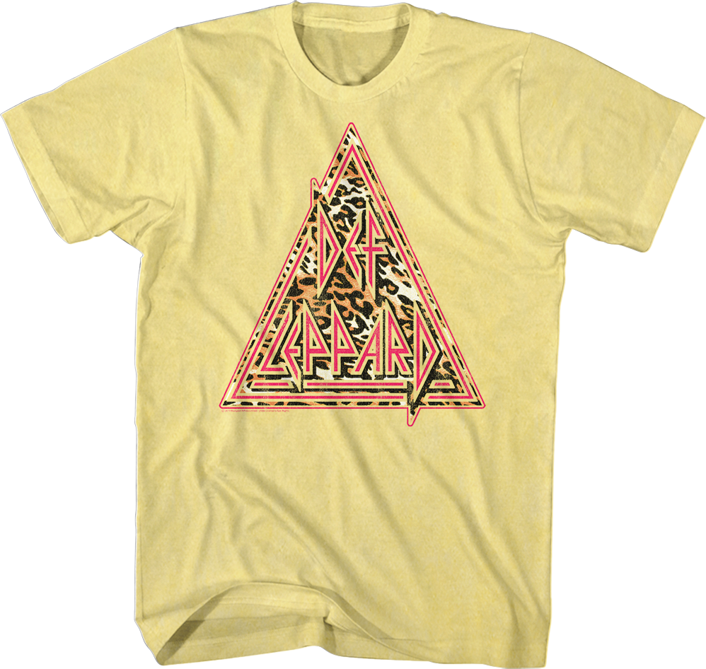 Leopard Print Triangle Def Leppard T-Shirt