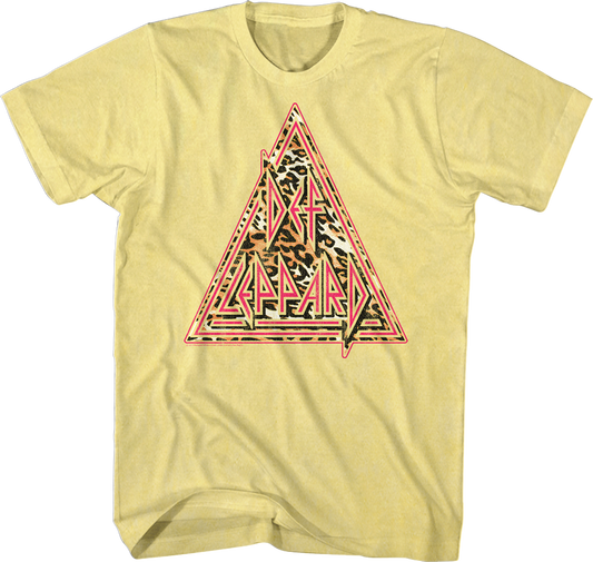 Leopard Print Triangle Def Leppard T-Shirt