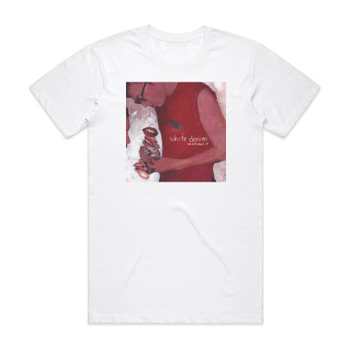 White Denim Lets Talk About It Album Cover T-Shirt White